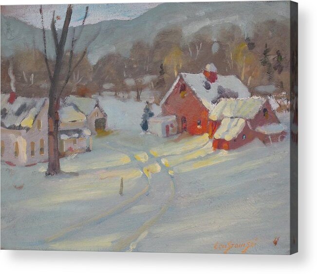  American Impressionist Acrylic Print featuring the painting Brandon Farm by Len Stomski