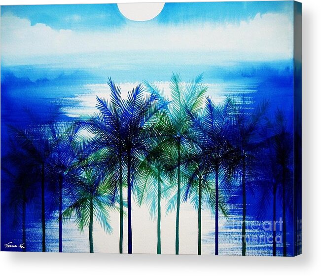 Ocean Acrylic Print featuring the painting Breathtaking by Frances Ku