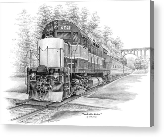 Cuyahoga Valley Acrylic Print featuring the drawing Brecksville Station - Cuyahoga Valley National Park by Kelli Swan