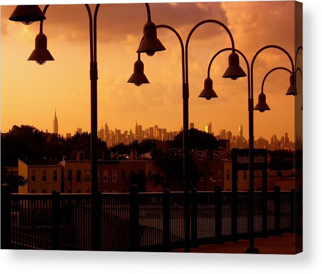 Iphone Cover Cases Acrylic Print featuring the photograph Broadway Junction in Brooklyn, New York by Monique Wegmueller