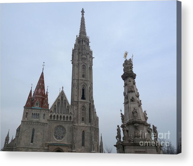 Budapest Acrylic Print featuring the photograph Budapest Spires by Deborah Smolinske