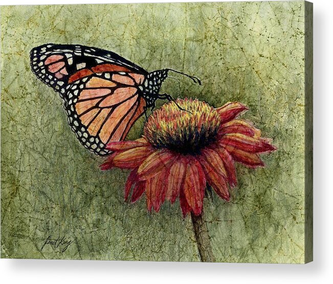 Butterfly Acrylic Print featuring the painting Butterfly in my garden by Janet King