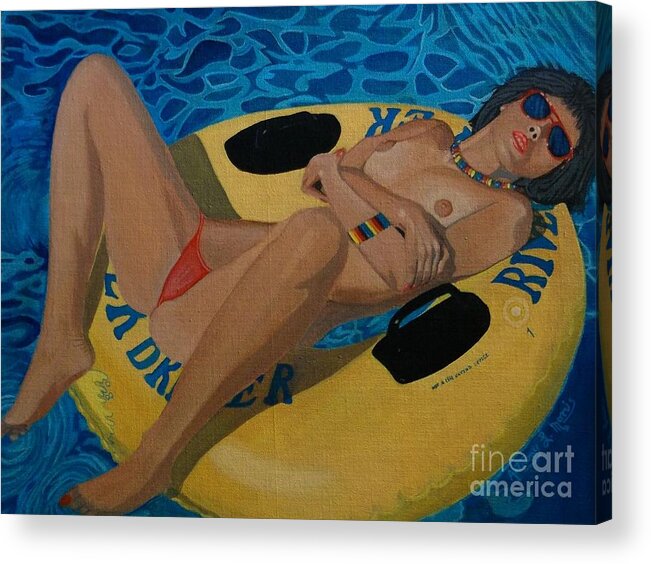 Rafting Acrylic Print featuring the painting California Dreamer by Anthony Morris