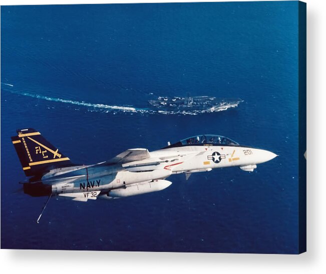 Aviation Acrylic Print featuring the photograph Carrier Approach by Peter Chilelli