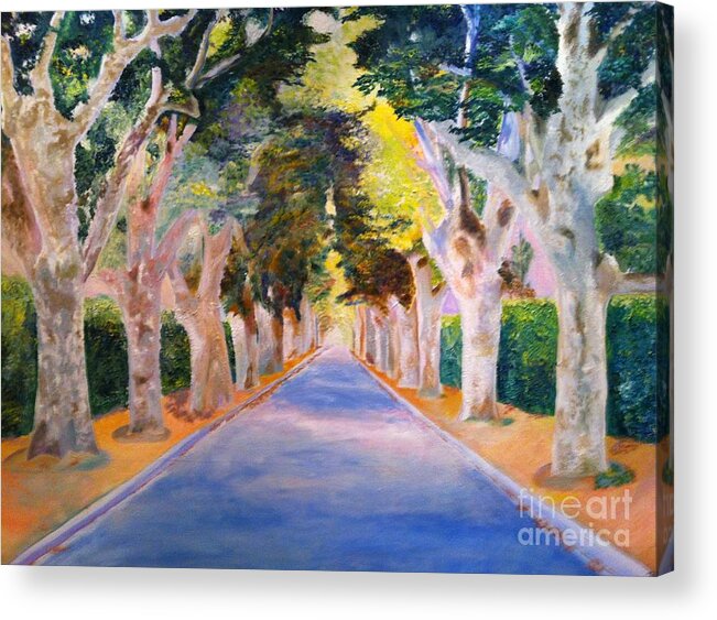 Trees Acrylic Print featuring the painting Cathedral by Kate Conaboy