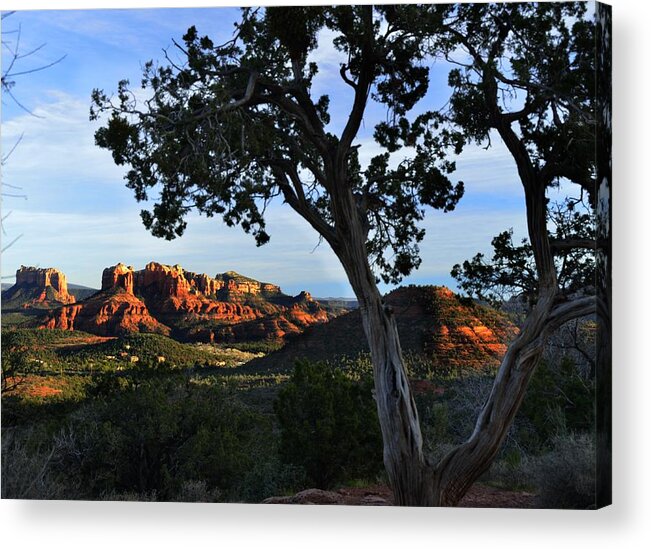 Sedona Acrylic Print featuring the photograph Cathedral Rock by Walt Sterneman