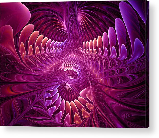 Abstract Acrylic Print featuring the digital art Chaos and Order by Gabiw Art