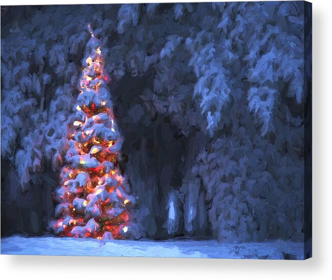 Christmas Acrylic Print featuring the photograph Christmas Lights by Clare VanderVeen