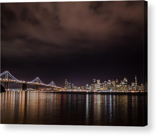 Bay Bridge Acrylic Print featuring the photograph City by the Bay by Linda Villers