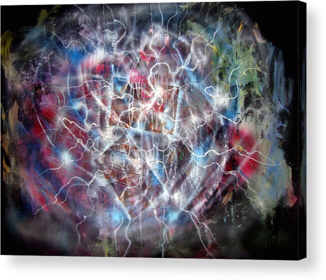  Acrylic Print featuring the painting Cosmic Storm by Leigh Odom