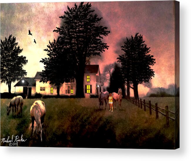 Farm Acrylic Print featuring the painting Country Home by Michael Rucker