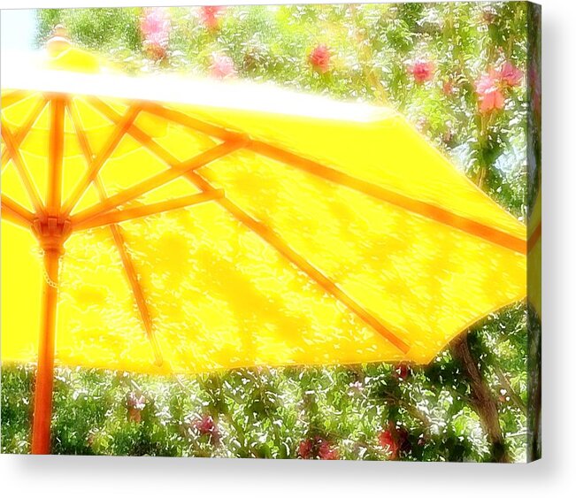 Yellow Acrylic Print featuring the photograph Country Umbrella by Kathleen Messmer