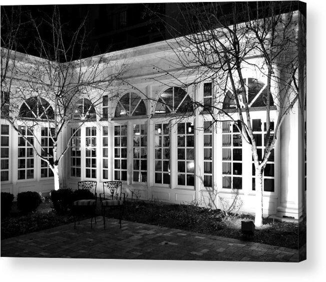Courtyard Acrylic Print featuring the photograph Courtyard View by Ally White