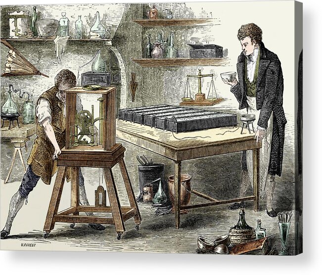 1807 Acrylic Print featuring the photograph Davy Experimenting With Alkalis by Sheila Terry