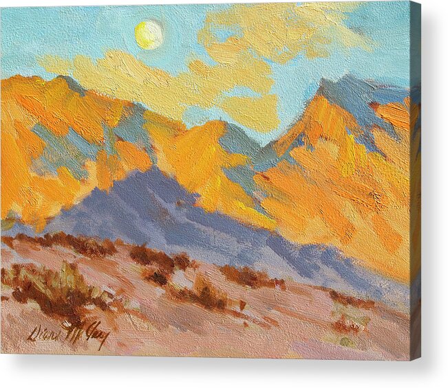 Desert Morning Acrylic Print featuring the painting Desert Morning La Quinta Cove by Diane McClary