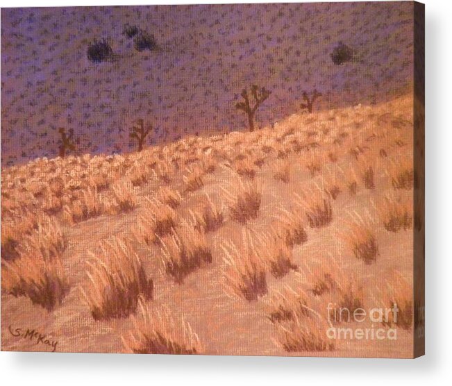 Landscape Acrylic Print featuring the painting Desert Wind by Suzanne McKay