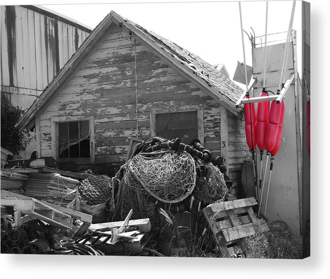 Distressed Acrylic Print featuring the photograph Distressed Fishery by Greg Graham