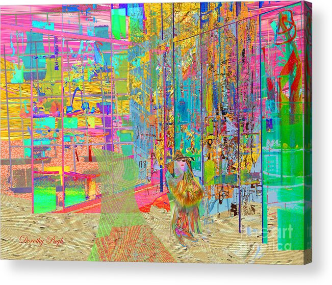 Cityscape Acrylic Print featuring the digital art Downtown Vision by Dorothy Pugh