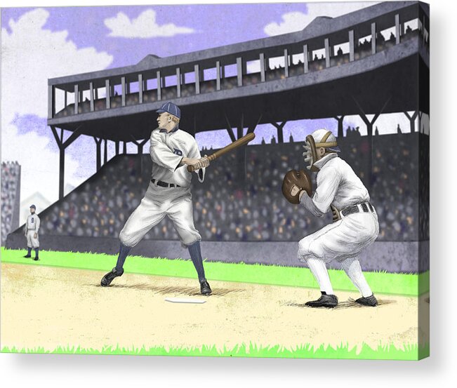 Steve Dininno Acrylic Print featuring the digital art Early Baseball by Steve Dininno