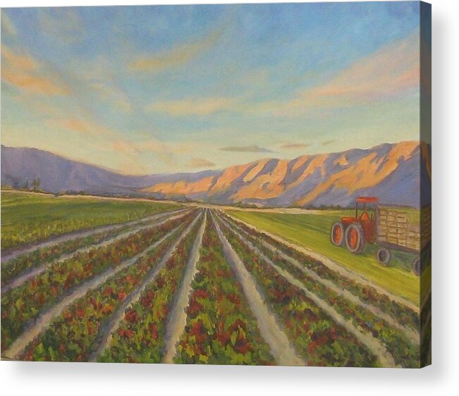 Landscape Acrylic Print featuring the painting Feeding Those in Need by Maria Hunt