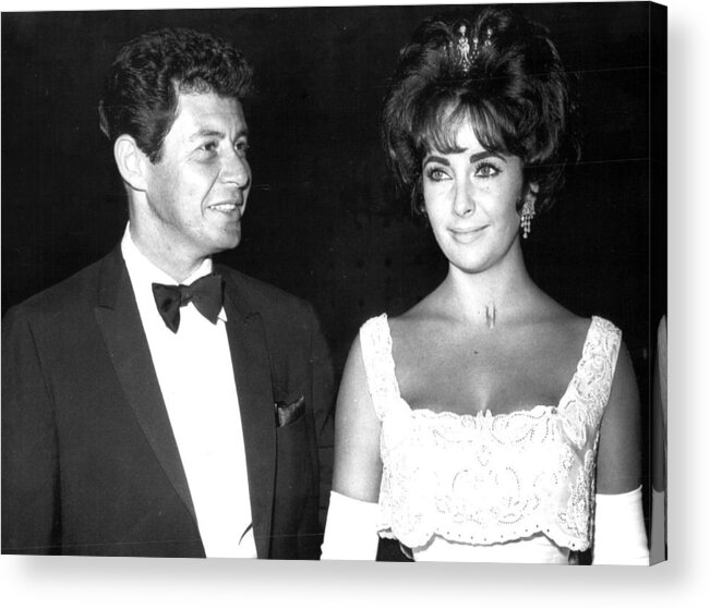 Retro Images Archive Acrylic Print featuring the photograph Elizabeth Taylor With Husband by Retro Images Archive