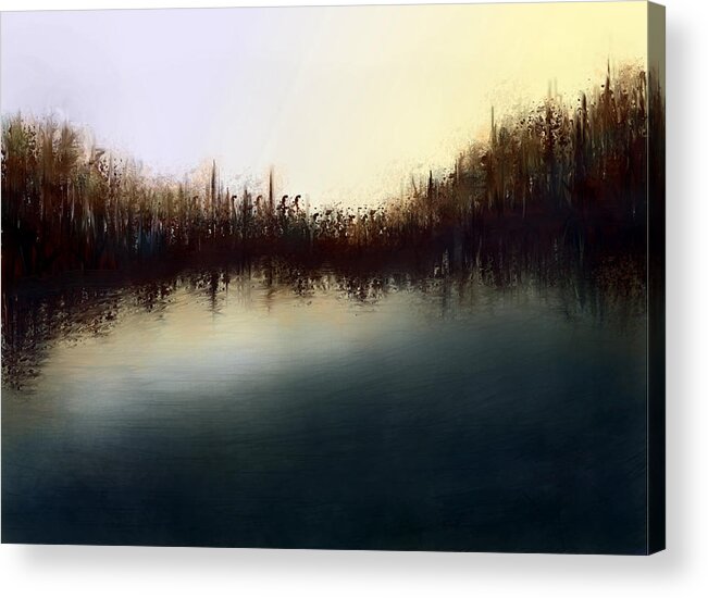 River Acrylic Print featuring the digital art Eno's Sunset by Shabnam Nassir