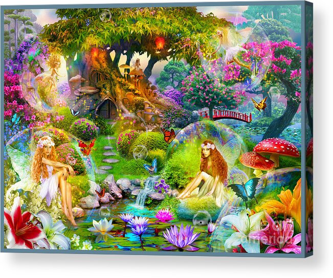 Fairy Acrylic Print featuring the digital art Fairies by MGL Meiklejohn Graphics Licensing