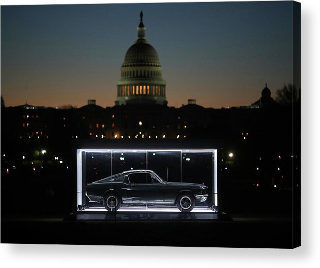Usa Acrylic Print featuring the photograph Famous Bullitt Mustang On Display On by Mark Wilson