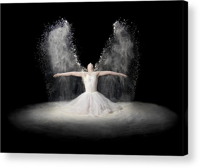Angel Acrylic Print featuring the photograph Flour Wings by Pauline Pentony Ba