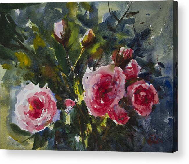 Flower Acrylic Print featuring the painting Flower_08 by Helal Uddin