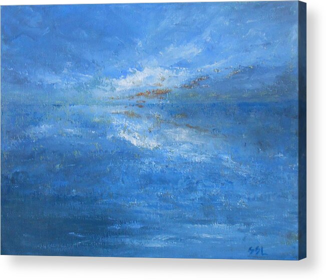 Seascape Acrylic Print featuring the painting Force of Nature 7 by Jane See