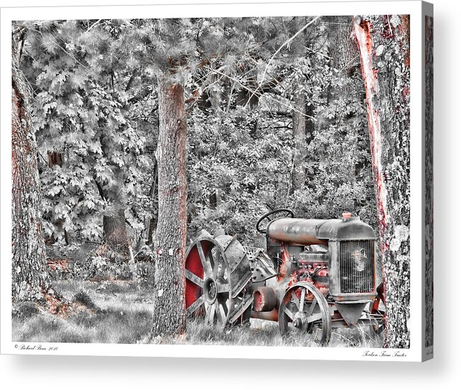 Antique Acrylic Print featuring the photograph Fordson Farm Tractor by Richard Bean
