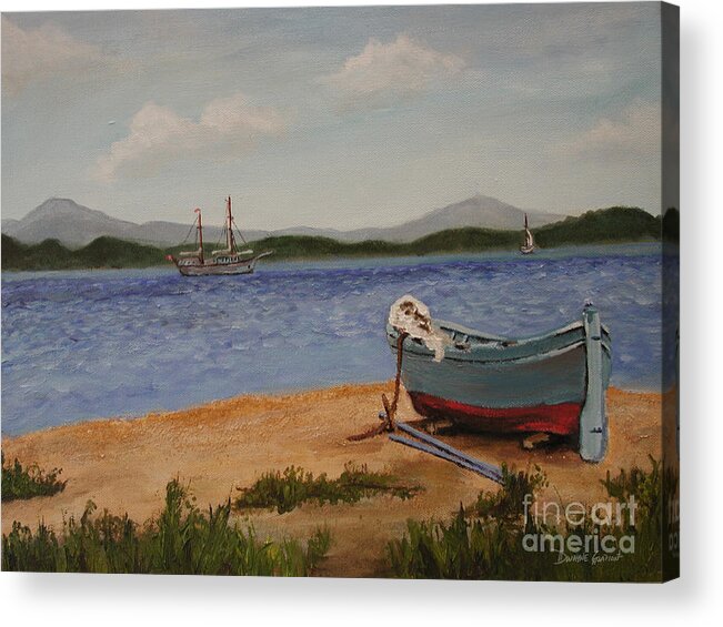 Dwayne Glapion Acrylic Print featuring the painting From The Shore by Dwayne Glapion