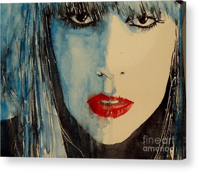 Lady Gaga Acrylic Print featuring the painting Gaga by Paul Lovering