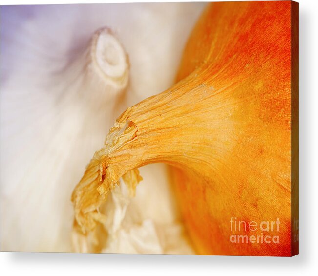 Garlic Acrylic Print featuring the photograph Garlic and onion by Nick Biemans