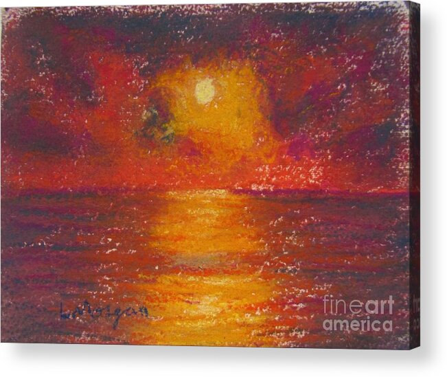 Sunset Acrylic Print featuring the painting Island Sunset by Laurie Morgan
