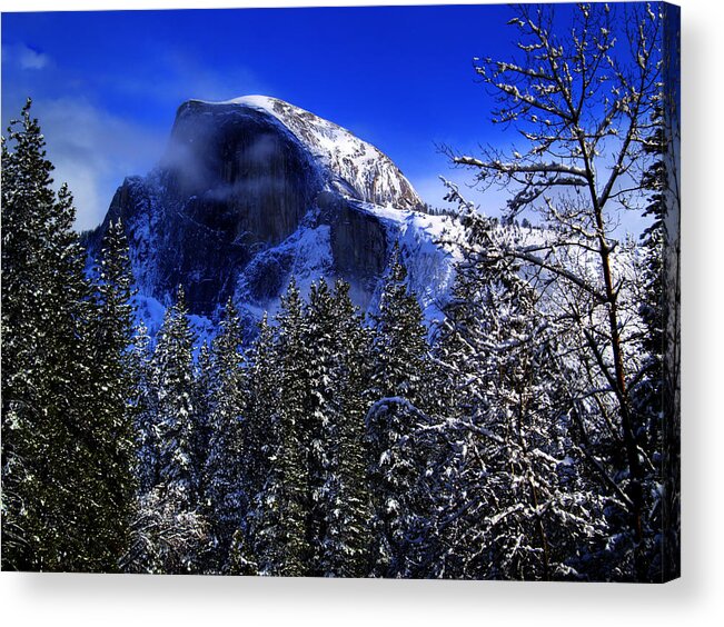 Yosemite Acrylic Print featuring the photograph Half Dome Clearing by Bill Gallagher