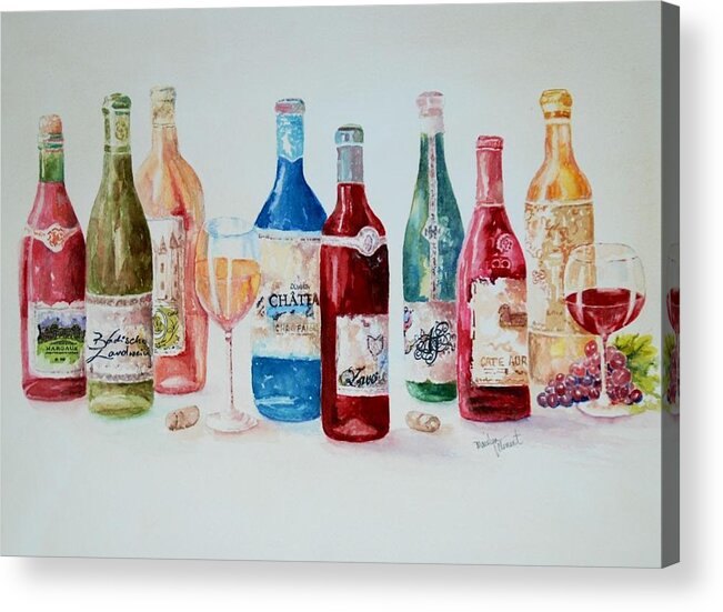 Bottles Acrylic Print featuring the painting Happy Hour by Marilyn Clement