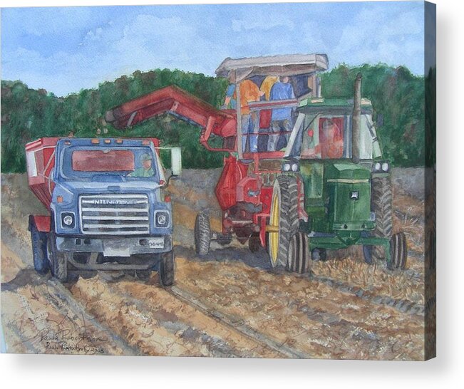 Northern Maine Acrylic Print featuring the painting Been there, done that in Aroostook County II by Paula Robertson