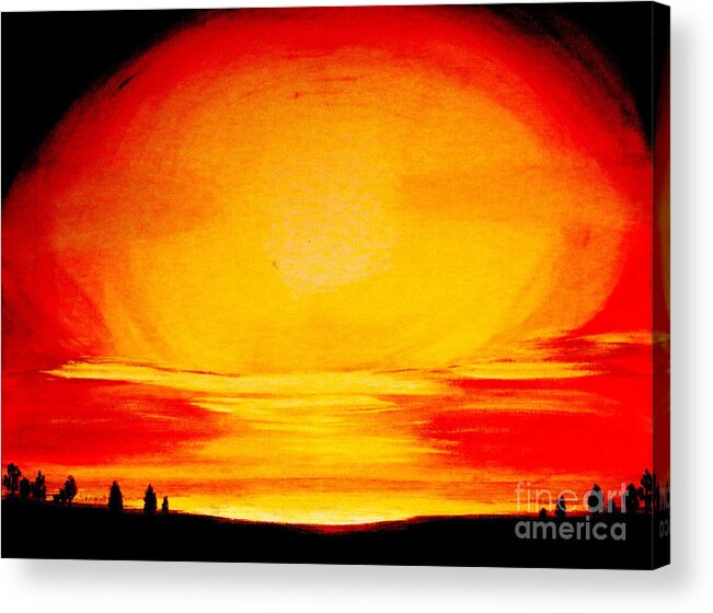 Sun Acrylic Print featuring the painting Here Comes The Sun by Tim Townsend