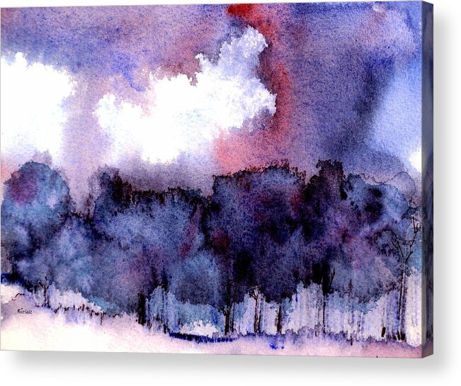 Stormy Skies Acrylic Print featuring the painting High Valley Weather by Anne Duke