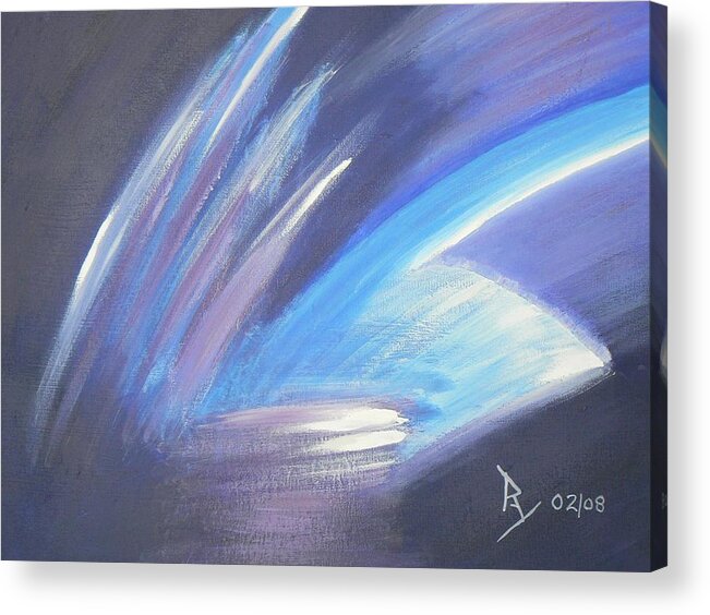 Acrylic Acrylic Print featuring the painting Icy by Ray Nutaitis