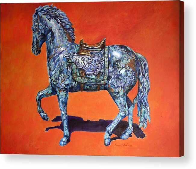 Horse Acrylic Print featuring the painting Indigo by Portraits By NC