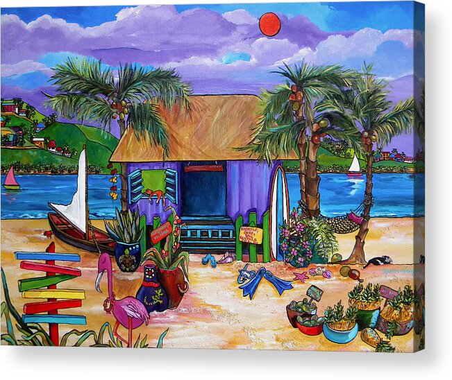 Island Acrylic Print featuring the painting Island Time by Patti Schermerhorn