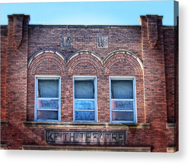 Keith Theater Acrylic Print featuring the photograph Keith Theater by Sylvia Thornton