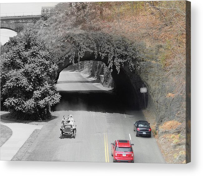 Philadelphia Acrylic Print featuring the photograph Kelly Drive Rock Tunnel by Eric Nagy