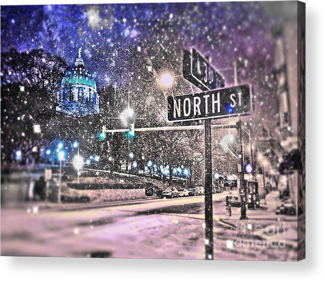 Snow Acrylic Print featuring the digital art KINGDOMS OF HEAVEN AND EARTH - Natural by Kevyn Bashore