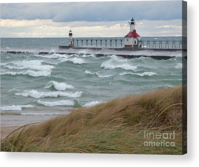 Lake Michigan Acrylic Print featuring the photograph Lake Michigan Winds by Ann Horn