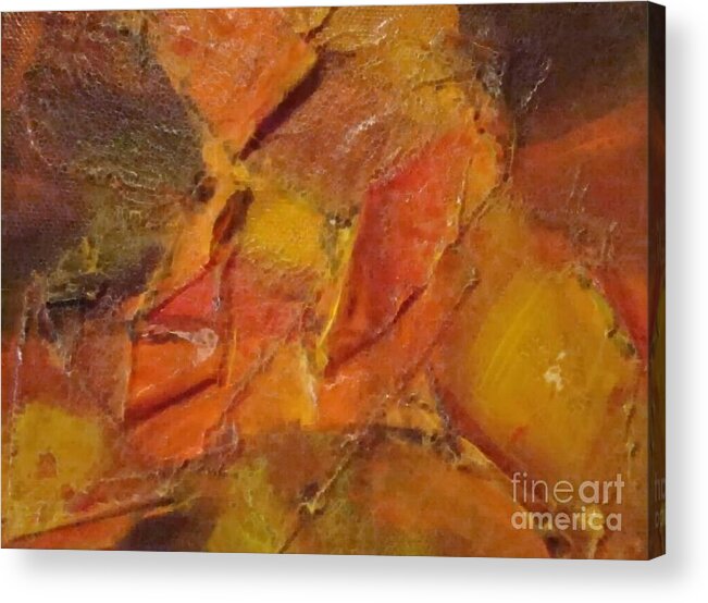 Leaves Acrylic Print featuring the painting Leaves of Autumn by Olivia Dickerson