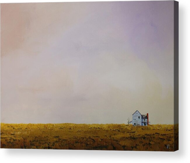 Landscape Acrylic Print featuring the painting Left Alone by William Renzulli